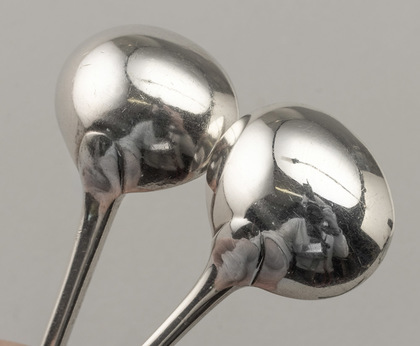 Hallmarking Interest - Victorian Silver Salt Spoons (2) with War Department Broad Arrow